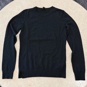 Theory Classic Black Crewneck Sweater